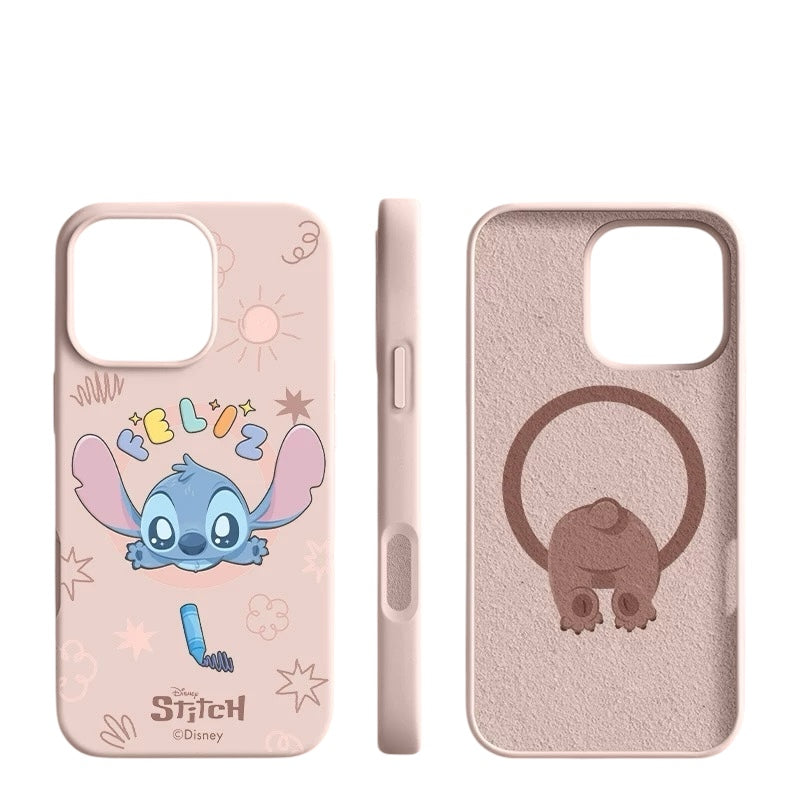 MagSafe Stitch Liquid Silicone Case – Cute, Shockproof & Anti-Fingerprint