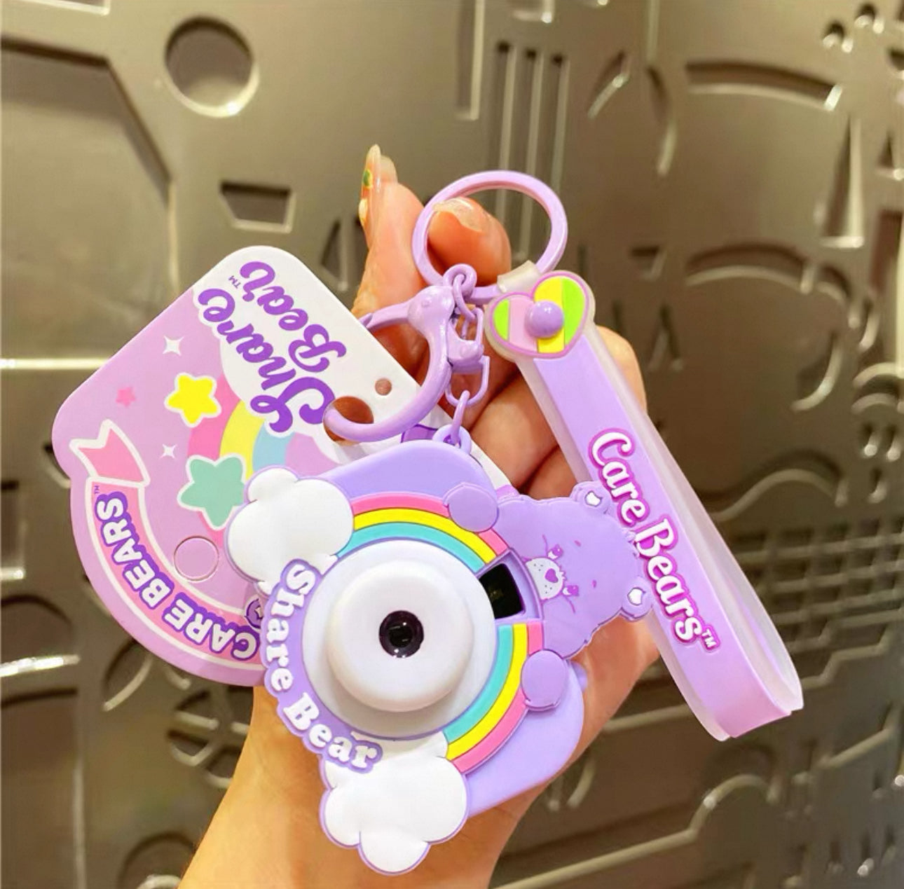Cute Care Bears Projection Camera Keychain