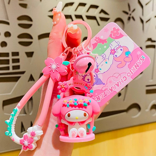 Sanrio Cherry Blossom Swing Keychain