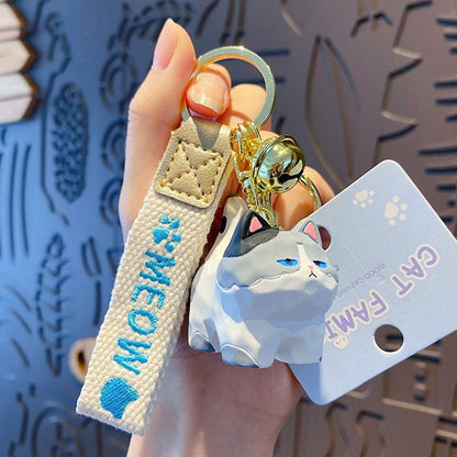 Cute Resin Cat Keychain