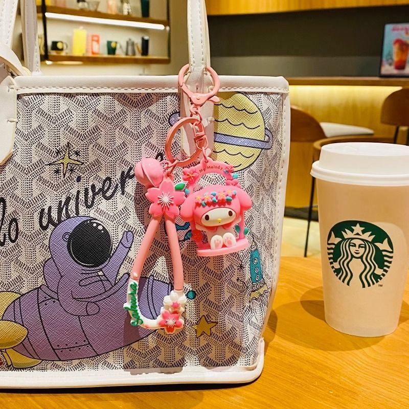 Sanrio Cherry Blossom Swing Keychain