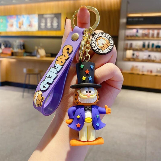 Garfield Cartoon Figure Keychain Charm