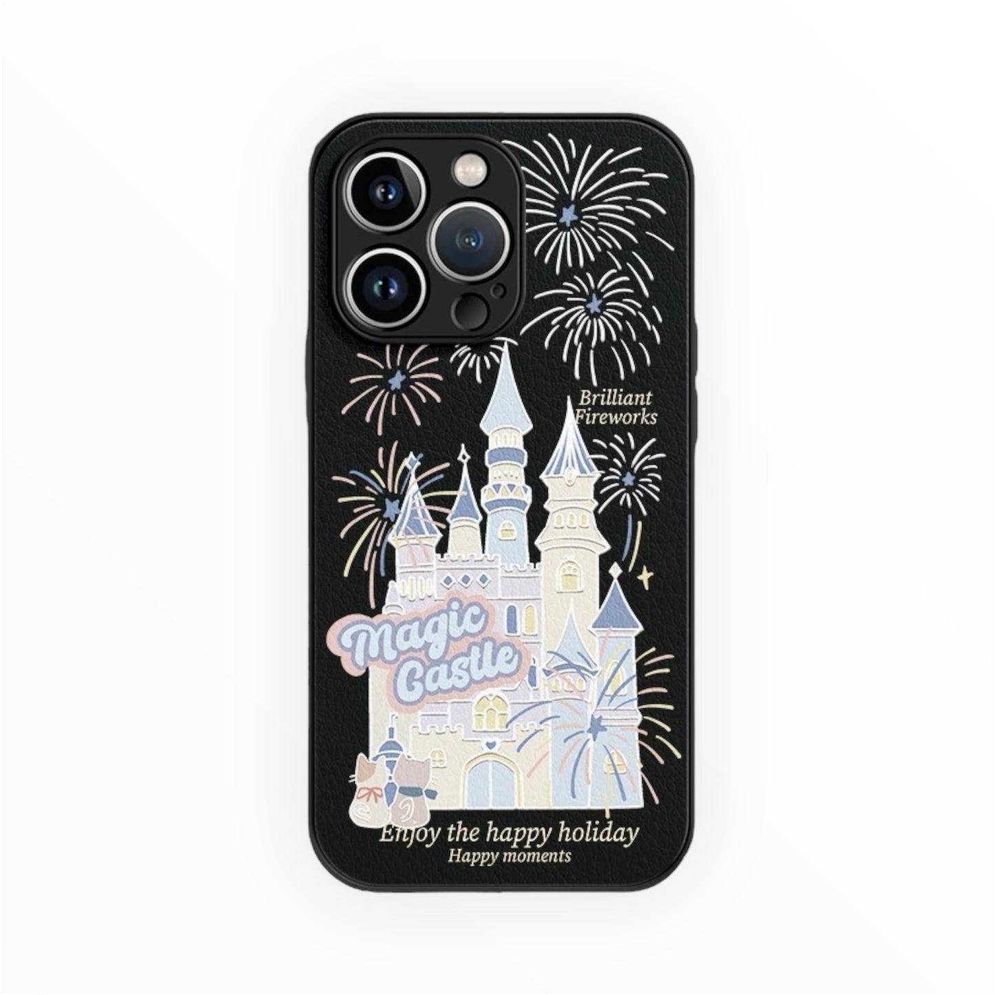 Étui de téléphone en cuir liquide Magic Castle