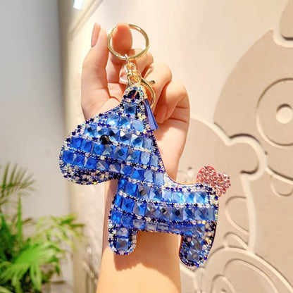 Rhinestone Horse Keychain