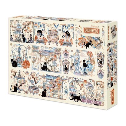 Botop Fusion Yuan Dynasty Black Cat 1000 Piece Jigsaw Puzzle