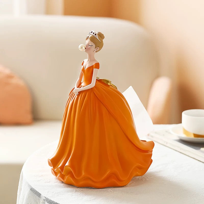 Boîte à mouchoirs élégante en forme de robe de princesse