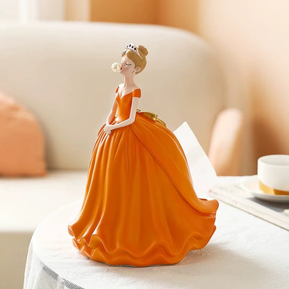 Boîte à mouchoirs élégante en forme de robe de princesse
