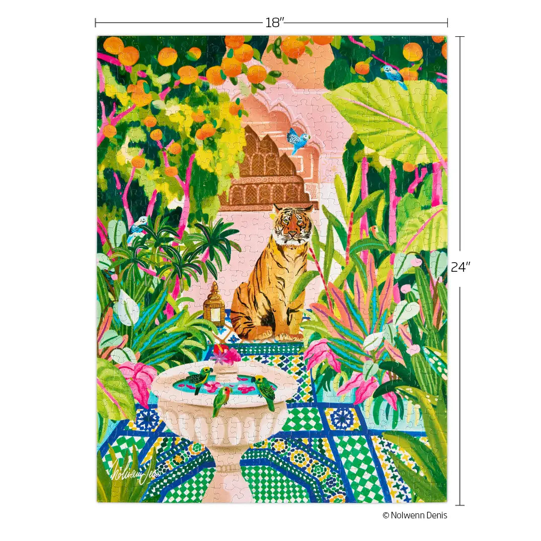 Peaceful Oasis and Tiger 500 Piece Puzzle