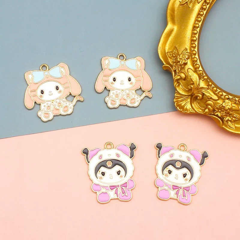 Cute Sanrio Alloy Charms for Jewelry Making