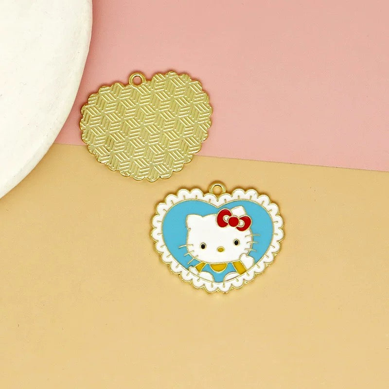 Lovely Sanrio Heart Charms for Jewelry Making