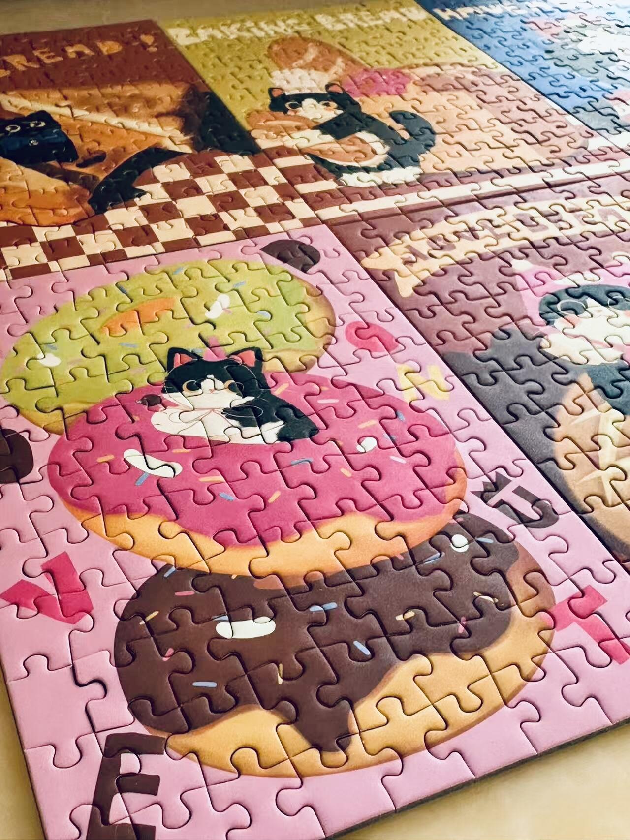 Puffinkids Bakery Cats 6 x 99 Piece Mini Jigsaw Puzzle Set