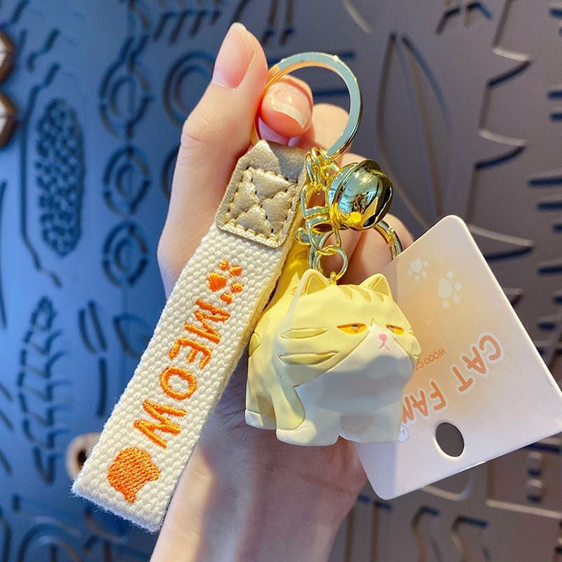 Cute Resin Cat Keychain