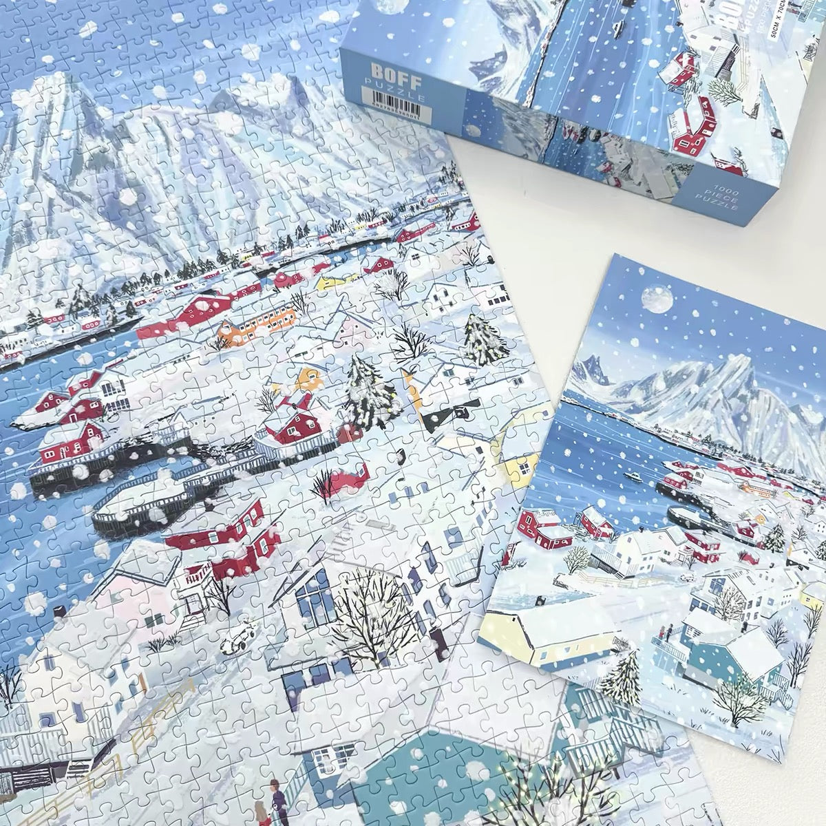 BOFF Snowy Village 1000 Piece Jigsaw Puzzle BOFF