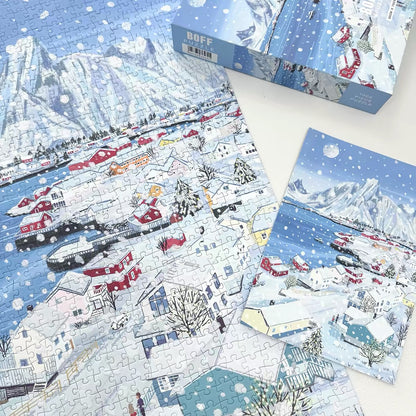 BOFF Snowy Village 1000 Piece Jigsaw Puzzle BOFF