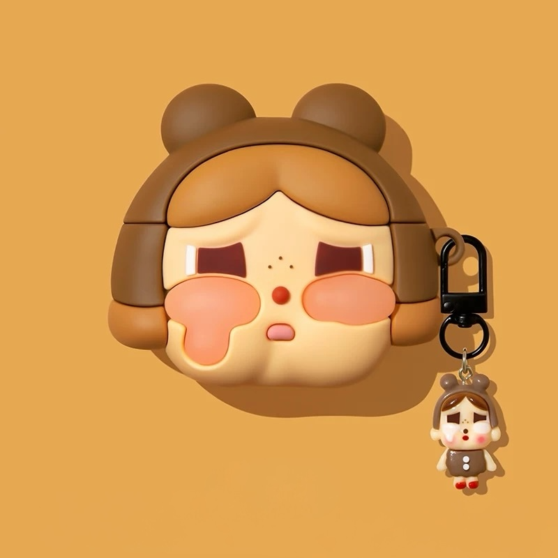 Kawaii Cartoon AirPods Case with Charm – Soft Silicone Cover