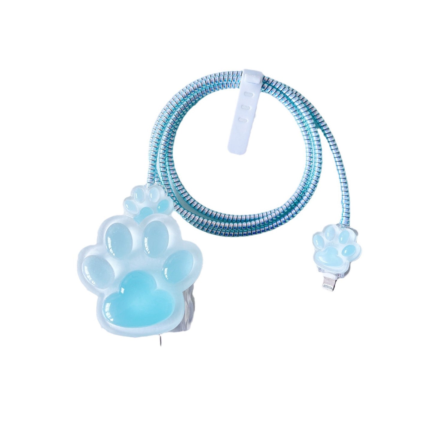 Kawaii Pink Cat Paw Cable Protector – Cute iPhone Cable Cover