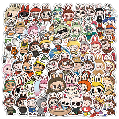 Autocollants Labubu mignons de dessin animé - 50 pièces