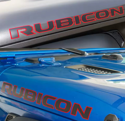 Custom RUBICON Hood Decal – Vinyl Sticker for Jeep Rubicon