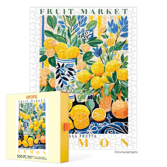 Fruit Market Lemons 500 Piece Puzzle WerkShoppe