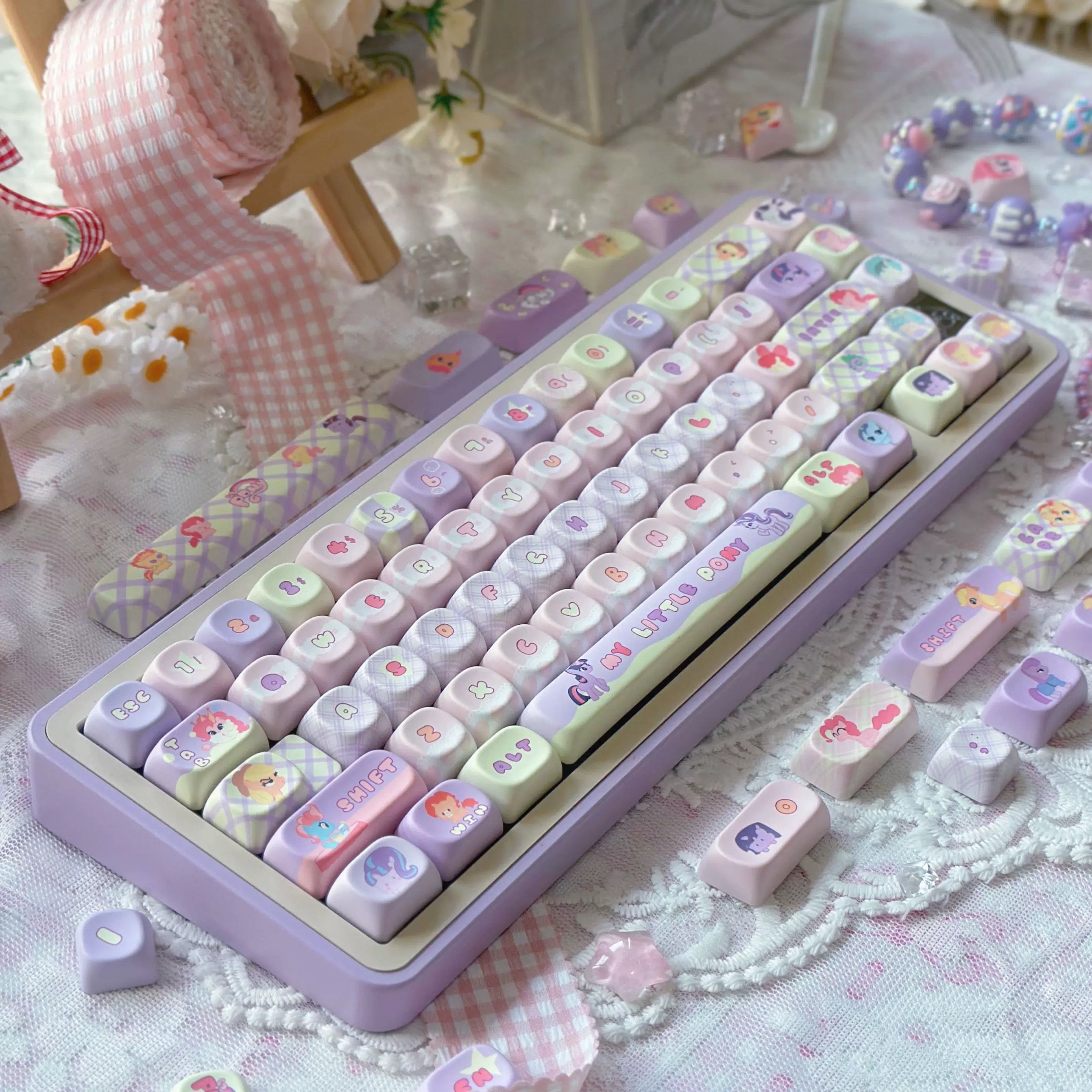 Kawaii My Little Pony Keycaps – PBT for Mechanical Keyboards – V ...