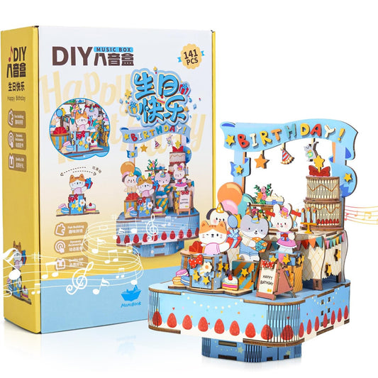 DIY Birthday Cake Music Box – 141pcs Puzzle Kit