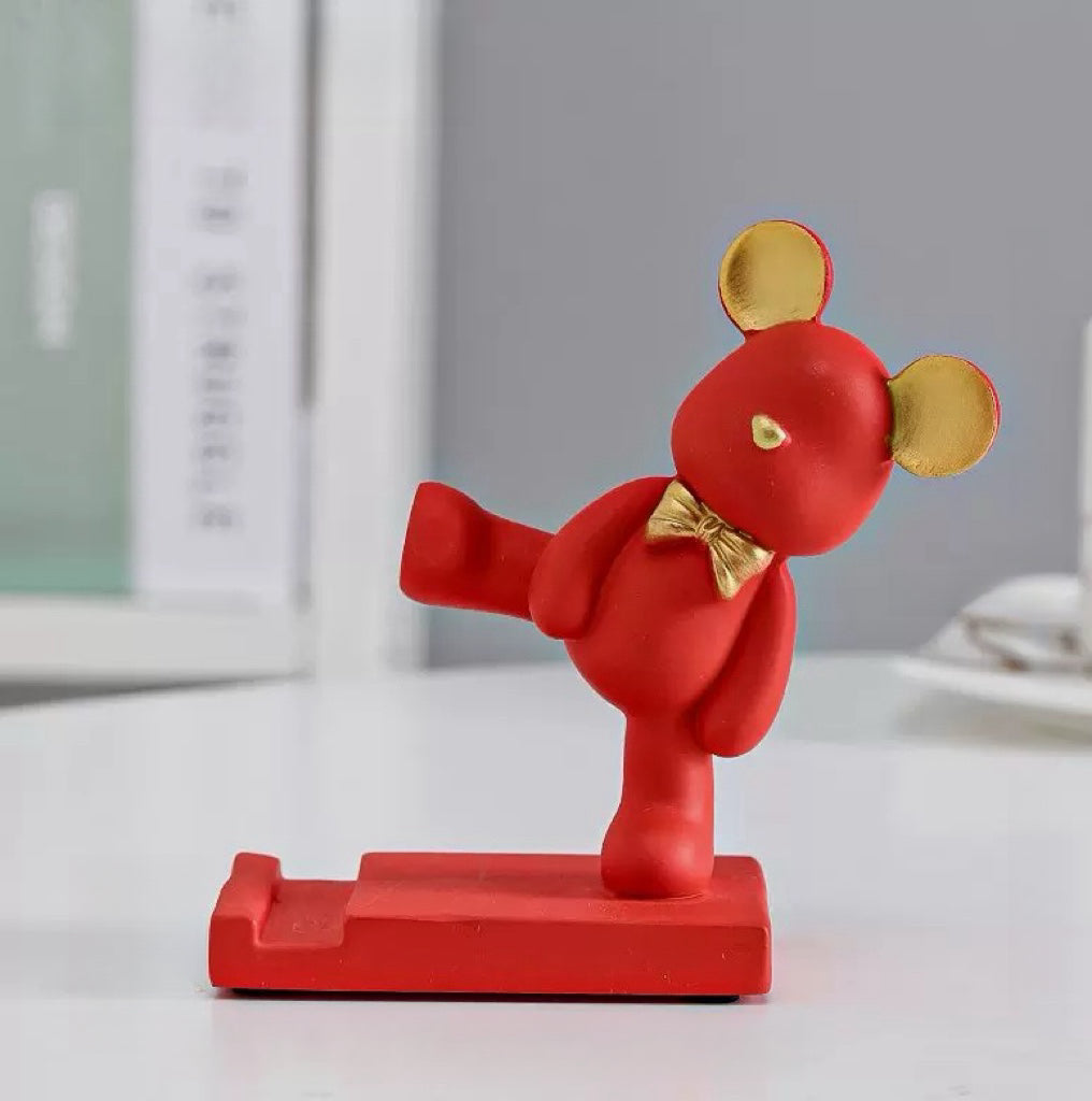 Support de téléphone créatif en forme d'ours Kawaii