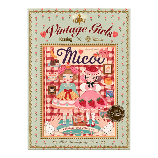 Vintage Girls 500 Piece Jigsaw Puzzle Kessing