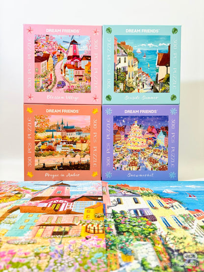 Four Seasons Village Puzzle Set