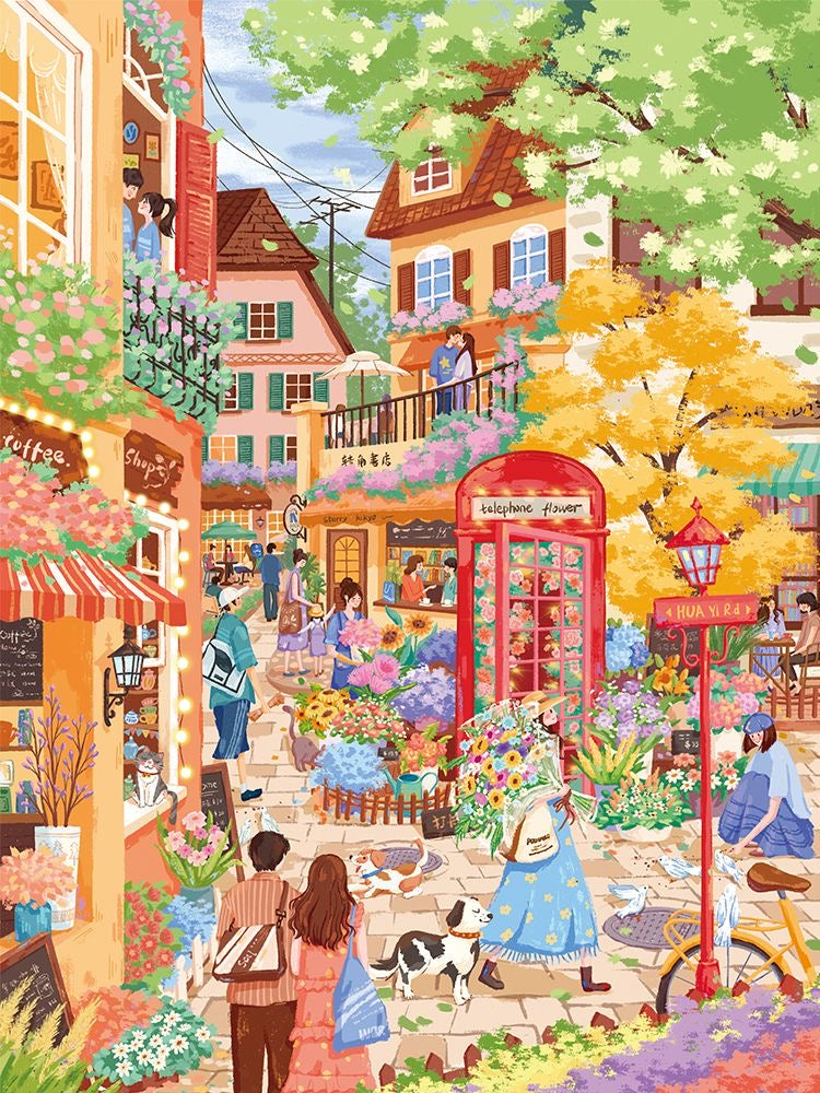 3D-JP Fairytale Town 1200 Piece Puzzle 3D-JP