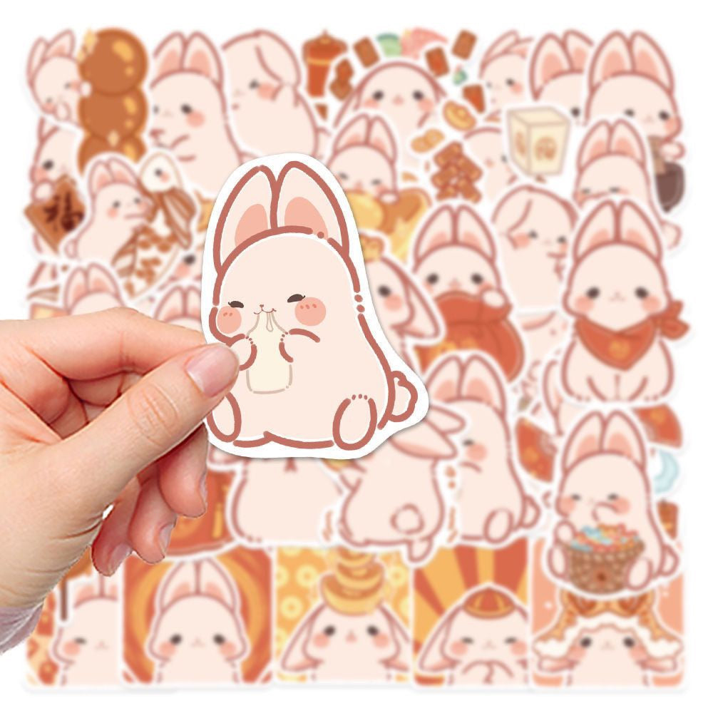 Kawaii Lucky Bunny Stickers 40 Pcs V Boutique Studio