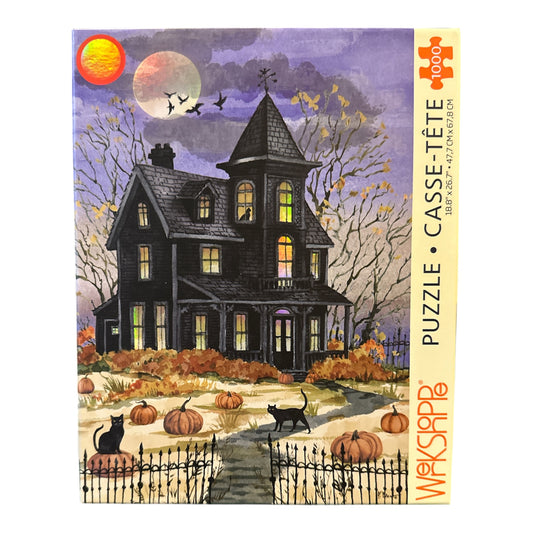 Black Cat Manor 1000 Piece Jigsaw Puzzle WerkShoppe