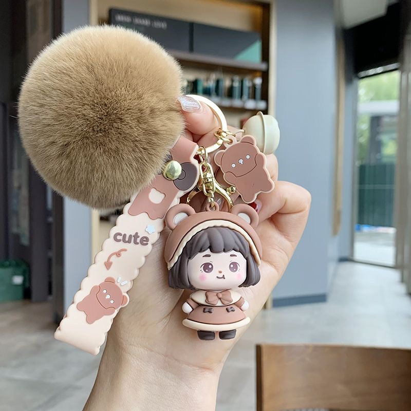 Kawaii Girl Keychain Set