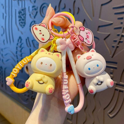 Soft Fufu Kawaii Character Keychain