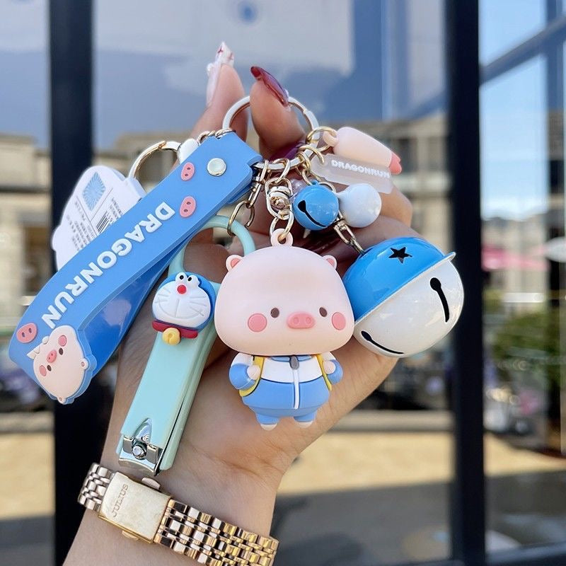 Kawaii Pig Keychain Set