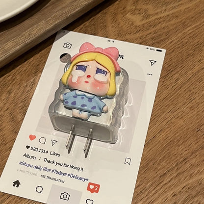 Cute Crybaby 3D Doll Cable Cover Set – Kawaii Charging Cable Protector