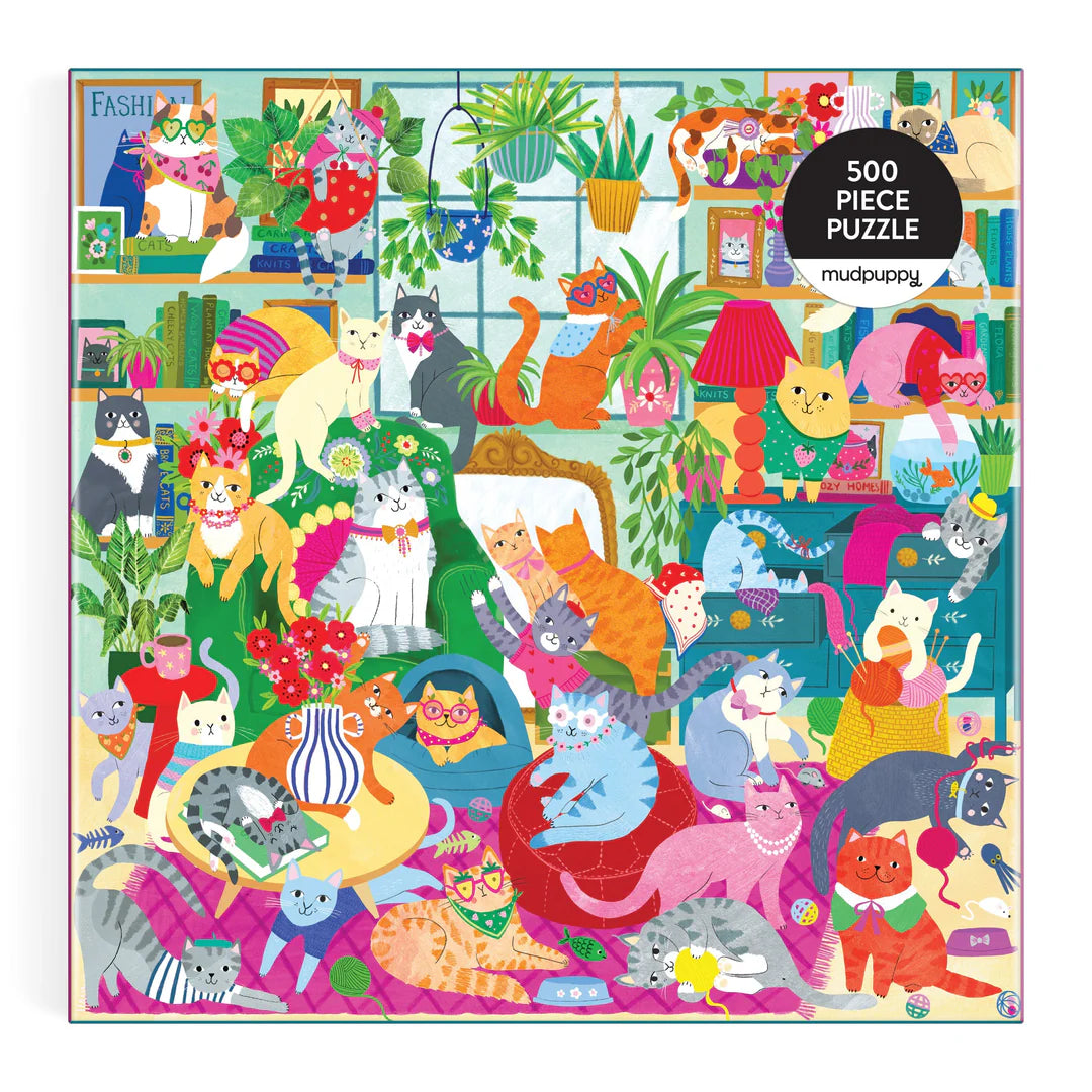 Caturday Afternoon 500 Piece Family Puzzle