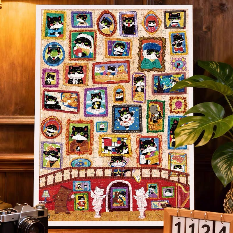 Gubu Cat Art Museum 500 Piece Jigsaw Puzzle Gubu