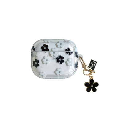 Floral AirPods Case with Daisy Charm – Clear Protective Cover