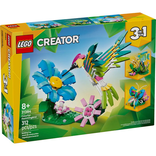 LEGO Creator 3-in-1 Wild Animals: Colorful Hummingbird 31384