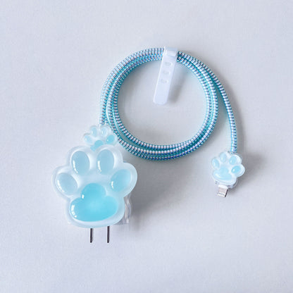 Kawaii Pink Cat Paw Cable Protector – Cute iPhone Cable Cover