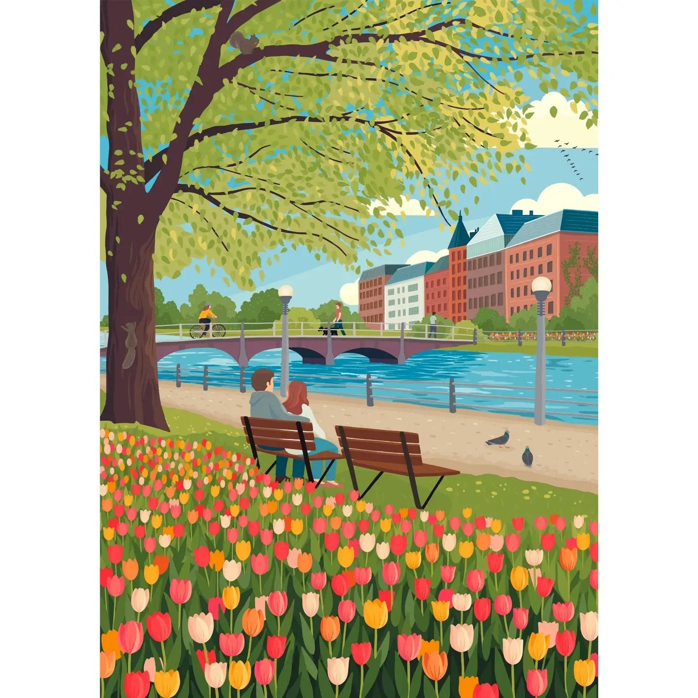 Tulip Season 500-Piece Puzzle Villager Puzzles