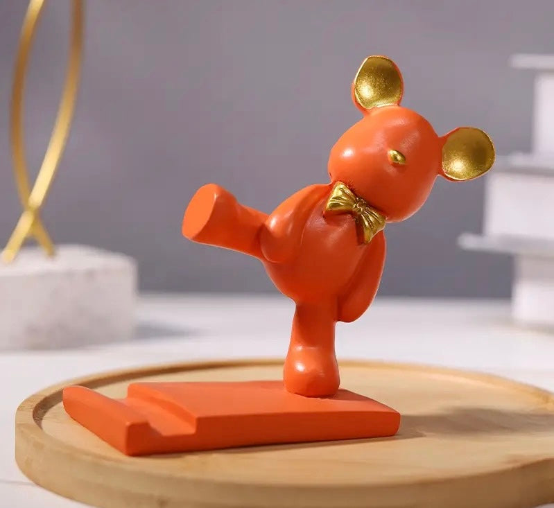Support de téléphone créatif en forme d'ours Kawaii