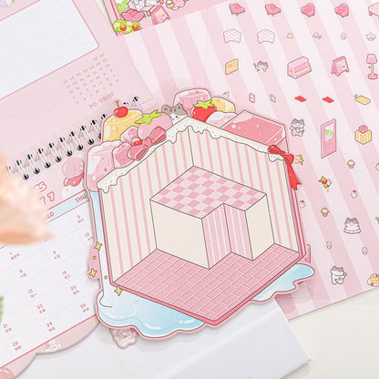 Kawaii Candy House Sticker – Miniature Scene for DIY & Crafts