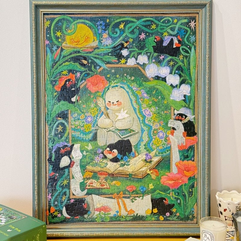 Pin Pin Bedtime Story Glow in the Dark 521 Piece Jigsaw Puzzle Pin Pin