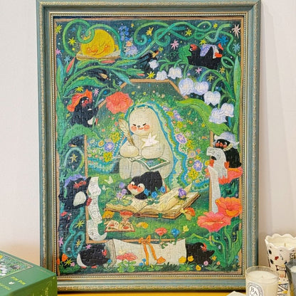 Pin Pin Bedtime Story Glow in the Dark 521 Piece Jigsaw Puzzle Pin Pin