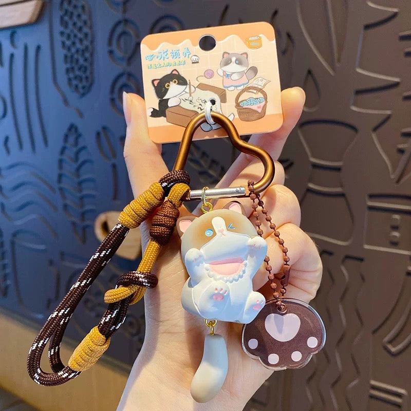 Cartoon Kitty Keychain