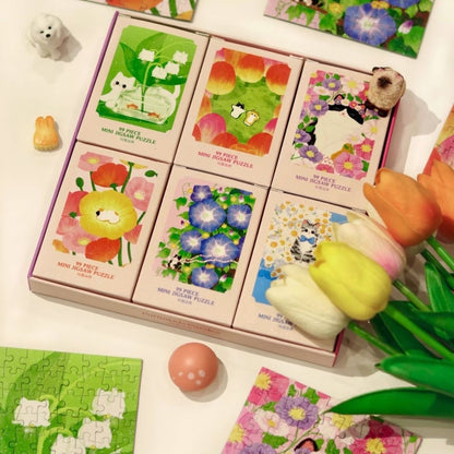Puffinkids Meet Me in Spring 6 x 99 Piece Mini Jigsaw Puzzle Set