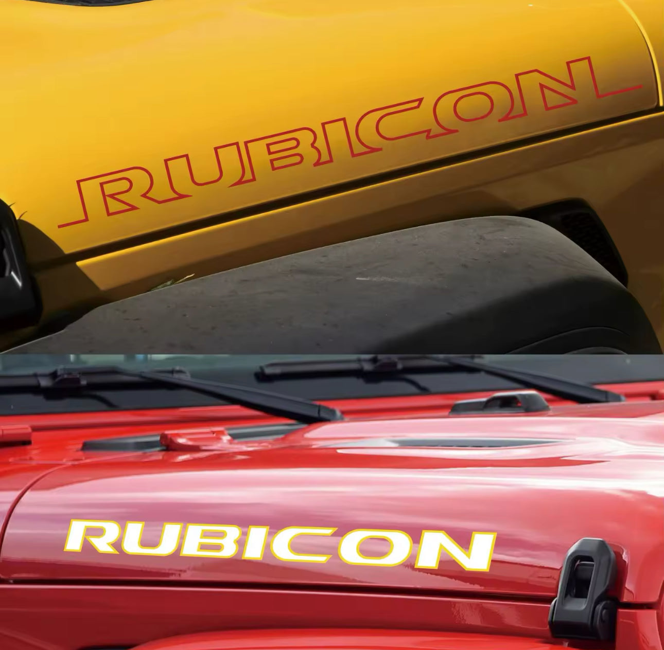 Custom RUBICON Hood Decal – Vinyl Sticker for Jeep Rubicon