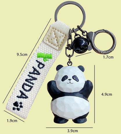 Cute Panda Keychain Strap Cartoon Key Ring Gift