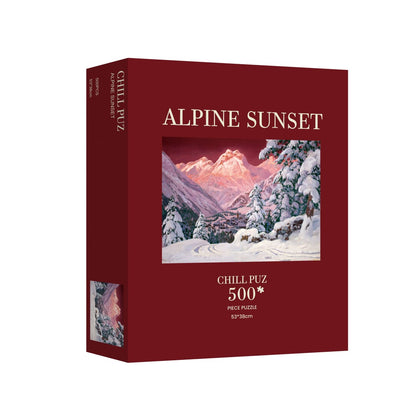 CHILL PUZ Alpine Sunset 500 Piece Puzzle